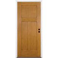 Codel Doors 36" x 80" Fir Grain Shaker Exterior Fiberglass Door 3068LHISPFG3PSHK691615B